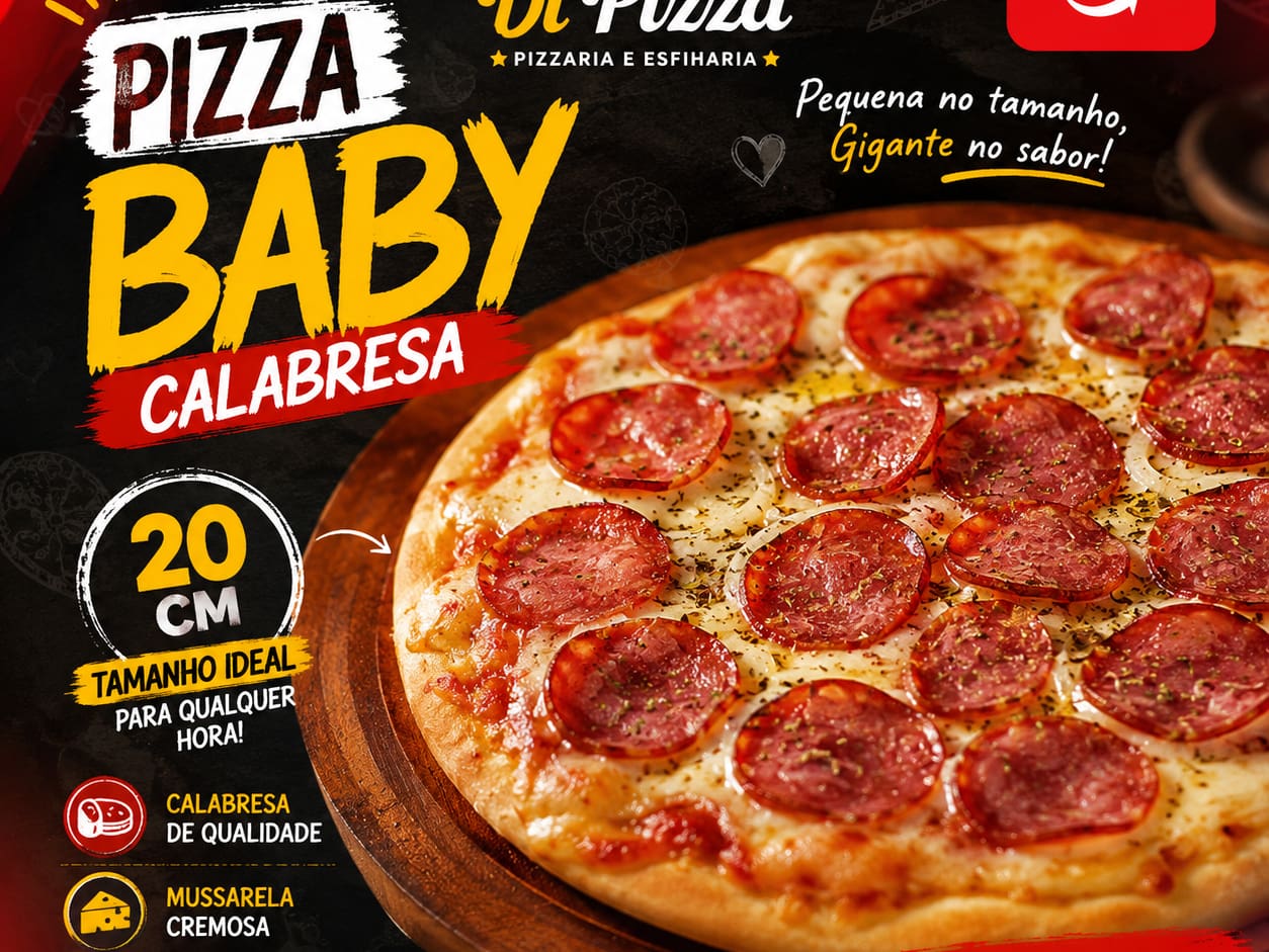 Pizza Baby Lombo Ao Creme